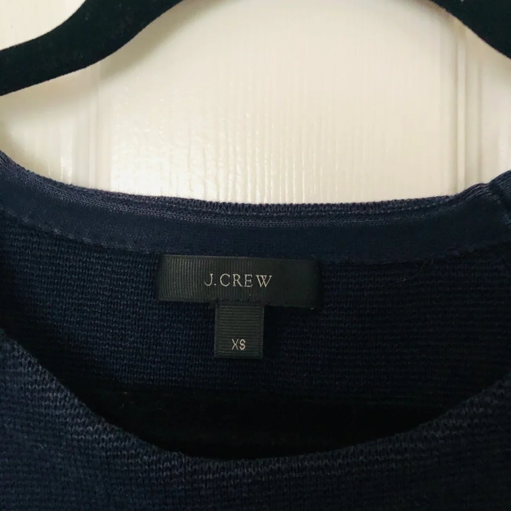 J. CREW - 3/4 Sleeve Sweater - Dark Navy - XS
